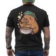 かわいいカピバラと亀 リュック ラーメン カワイイ メンズTシャツ バックプリント