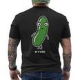 きゅうり 顔 イラスト かわいい おもしろ 面白い 簡単 シンプル ゆるい 野菜 メンズTシャツ バックプリント