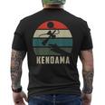 けん玉トス レトロサンセット けん玉 スピリット・オブ・ケンダマ メンズTシャツ バックプリント