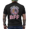 この少女は彼女のbffを愛している 友情 チーム 格言 友人 親友 メンズTシャツ バックプリント