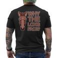 なぜ顔が長いのか Why The Long Face メンズTシャツ バックプリント