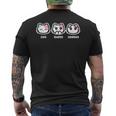 びーえするるる【Bsテレ東公式】見ざる 言わざるる 聞かざるるるtシャツ（ブラック） メンズTシャツ バックプリント
