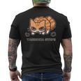 やんのかステップこねこ 茶トラ白ver おもしろ ゆるかわ かわいい ギフト 猫好き メンズTシャツ バックプリント