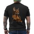 アビシニアン猫 長袖tシャツ メンズTシャツ バックプリント