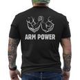 アームパワー アームレスリング ファニー アームレスリング アームレスラー メンズTシャツ バックプリント