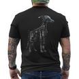 イタリアン グレイハウンド 犬 グラフィック ペット アートワーク イタリアン グレイハウンド メンズTシャツ バックプリント