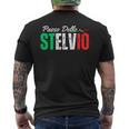 イタリア山アルプス旅行 パッソ・デッロ・ステルヴィオ メンズ レディース メンズTシャツ バックプリント