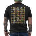 イタリア語-ブレインローz世代面白いミーム90ブレインロットキャラクター メンズTシャツ バックプリント