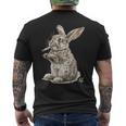 ウサギの大麻 メンズTシャツ バックプリント