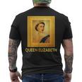 エリザベス女王 Ii ファン ビンテージ写真 英国王 メンズTシャツ バックプリント