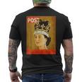 エリザベス女王 ファンビンテージポスター 英国王 メンズTシャツ バックプリント