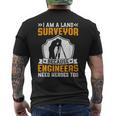 エンジニアにもヒーローが必要だからサーベイヤーになった メンズTシャツ バックプリント