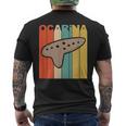 オカリナ レトロ メンズTシャツ バックプリント
