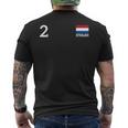 オランダ 2号 国旗 国 遺産 メンズTシャツ バックプリント