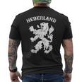 オランダ レトロ オランダ ライオン クラウン オランダ プライド メンズTシャツ バックプリント