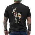 オリックス 動物 モチーフ イラスト オリックス メンズTシャツ バックプリント