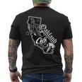 オークランド カリフォルニア マップ ノーザンカリ ベイエリア Ca メンズTシャツ バックプリント
