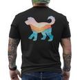 オーストラリア ラブラドゥードル 自然 ハイキング 犬 日の出 アドベンチャー メンズTシャツ バックプリント
