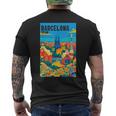 カラフル バルセロナ スペイン ガウディ公園 & サグラダファミリア 旅行 メンズTシャツ バックプリント