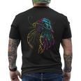 カラフル ヤドカリ 鮮やかな海の生き物 メンズTシャツ バックプリント