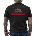 カリフォルニア州旗ベア 1846 メンズTシャツ バックプリント