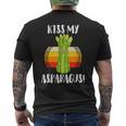 キスマイアスパラガス 野菜ミーム 農家 オーガニック ガーデニング メンズTシャツ バックプリント
