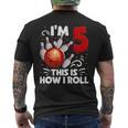 キッズ 5歳の誕生日 男の子 ボウリング This Is How I Roll 5歳 メンズTシャツ バックプリント