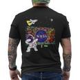 キッズ Nasaグラフィティアート宇宙飛行士キッドダビングスペースシャトルクール メンズTシャツ バックプリント