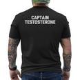 メンズ キャプテンテストステロンtシャツ 面白いウェイトリフティングワークアウトジム メンズTシャツ バックプリント