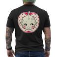 キューピー 赤ちゃん りんご 水玉 長袖tシャツ メンズTシャツ バックプリント