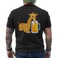 キリンビール 愉快なキリン愛好家 面白いキリン メンズTシャツ バックプリント
