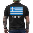 ギリシャの国旗 メンズTシャツ バックプリント