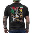 クウェート 手描きのシンボル クウェート地図 文化的アイコン メンズTシャツ バックプリント