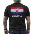 クロアチア国旗ジャージ メンズTシャツ バックプリント
