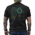 コンピュータープロセッサー、マイクロチップ、テクノロジー メンズTシャツ バックプリント