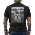 コーギー犬 Ufo エイリアン 地球外自撮り メンズTシャツ バックプリント