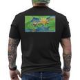 ゴッホ カエル 星月夜 動物 アート 自然 恋人 絵画 メンズTシャツ バックプリント