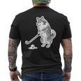 ゴルフ シェットランドシープドッグ シェルティ グッズ おもしろ 犬 面白い 笑える 和風 メンズTシャツ バックプリント