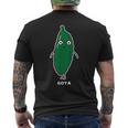 ゴーヤ ゴーヤー 顔 イラスト かわいい おもしろ 面白い 簡単 シンプル ゆるい 野菜 メンズTシャツ バックプリント