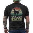 ゴールデン・パパ 父の日 ゴールデンレトリバー メンズTシャツ バックプリント