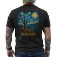 サグアロ国立公園にインスパイアされた星空の夜の冒険 メンズTシャツ バックプリント