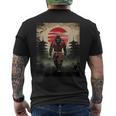 サムライ ビッグフット 日本のヴィンテージ 浮世絵 アート愛好家 メンズTシャツ バックプリント