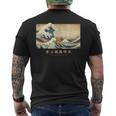 サーフィン ノーフォークテリア 神奈川波 和 犬 面白い メンズTシャツ バックプリント