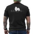 シェルティハートビートドッグデザイン シェルティギフト メンズTシャツ バックプリント
