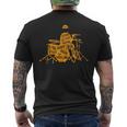 ジャズジャンル付きジャズドラマーtシャツ メンズTシャツ バックプリント