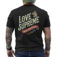ジャズ愛好家のためのラブシュプリームジャズフェスティバル メンズTシャツ バックプリント