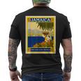ジャマイカ熱帯地方の宝石レトロなヴィンテージ旅行ポスター メンズTシャツ バックプリント