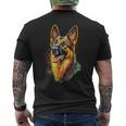 ジャーマンシェパード 犬 モチーフ ペット イラスト ジャーマンシェパード メンズTシャツ バックプリント