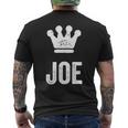ジョー・ザ・キングクラウン＆ネーム・デザイン・フォー・メンズ・フォー・メンズ メンズTシャツ バックプリント