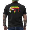 ジンバブエ 国旗 国 国籍 ジンバブエ メンズTシャツ バックプリント